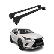 Dachträger Grundtäger für Lexus NX I 2015-2021 75kg Aluminium Schwarz 2 tlg