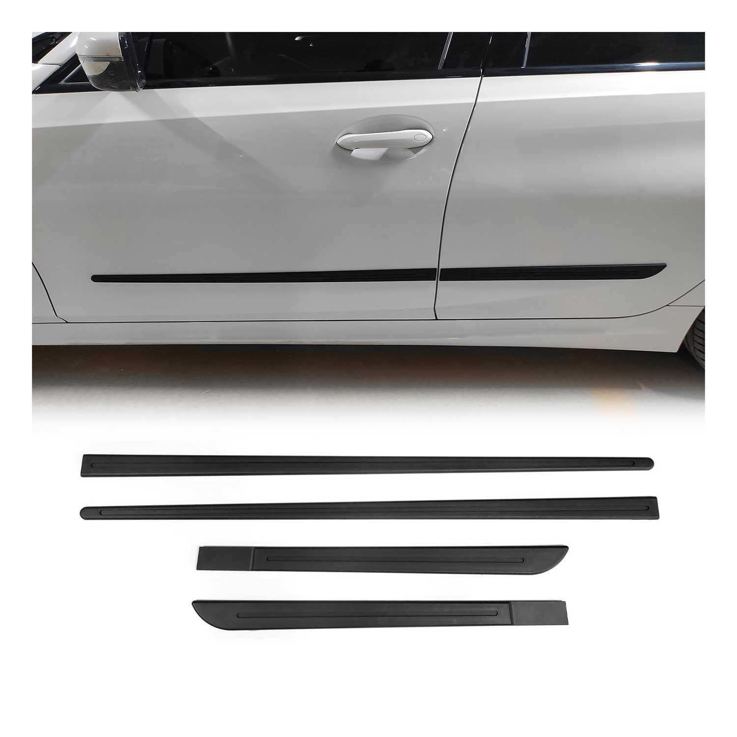 Seitentürleiste Türleisten für Opel Mokka /Mokka-e 2012-2026 ABS Matt Schwarz 4x
