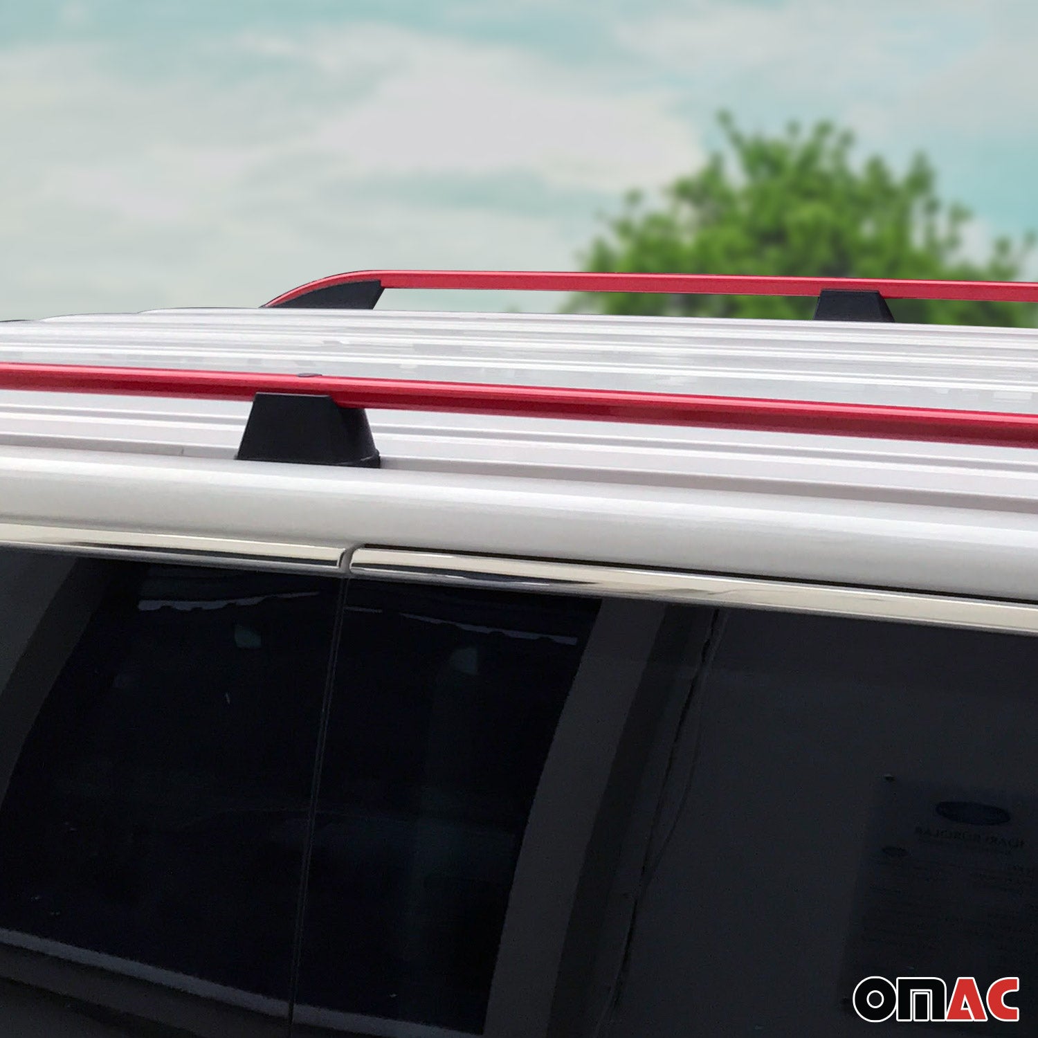 Dachreling für VW T5 T6 Transporter Multivan Caravelle 2003-24 L2 Langer Alu Rot