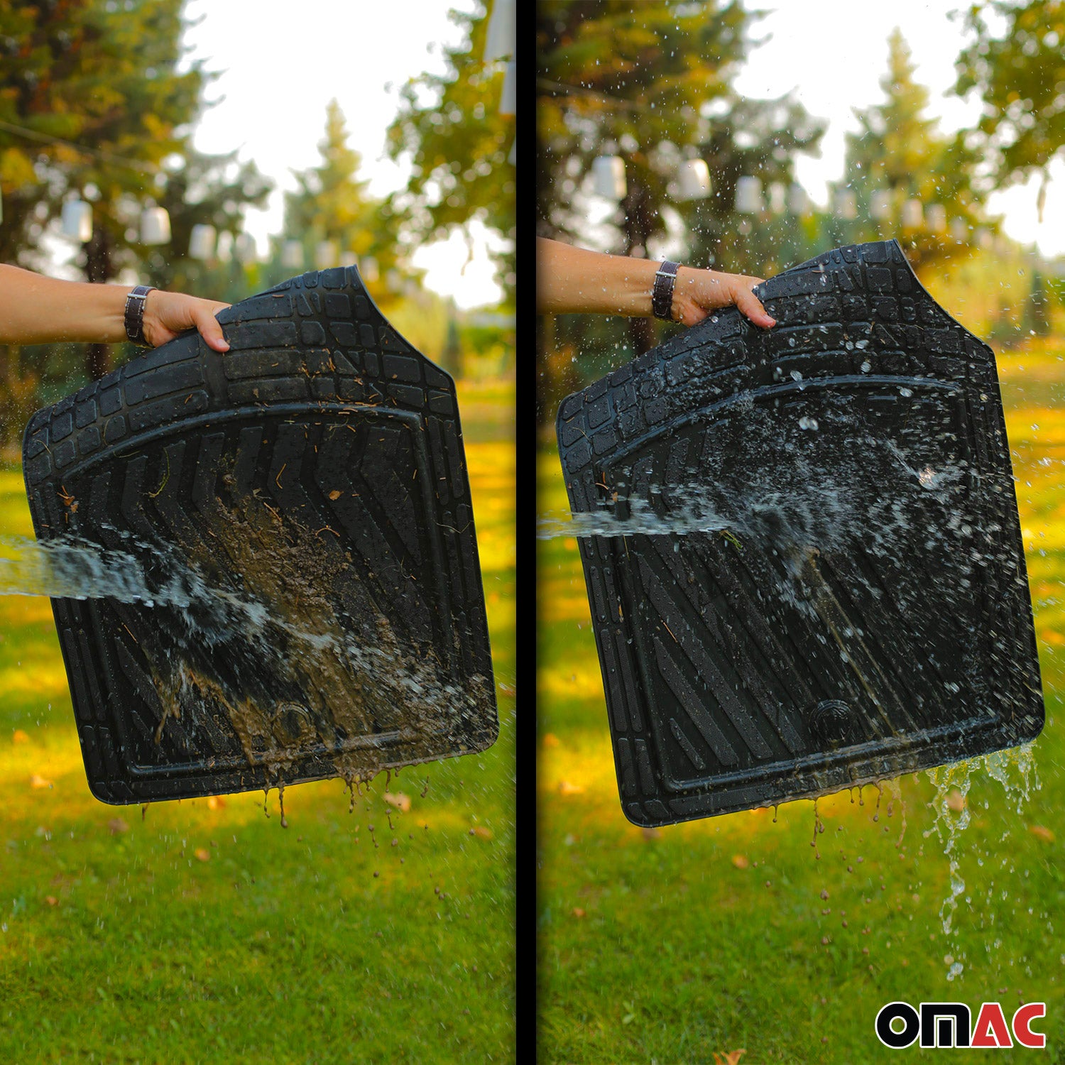 Fußmatten Gummimatten 3D Antirutsch für Jeep Renegade Gummi TPE Schwarz 4tlg