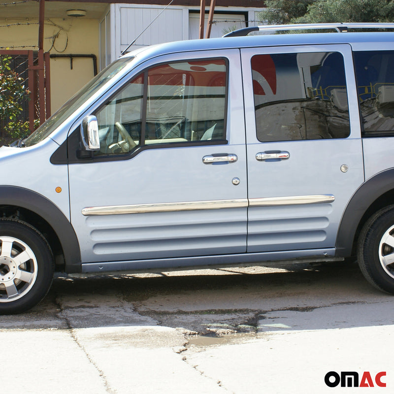 Seitentürleiste Türleisten Türschutzleisten für Ford Connect Kurzer Edelstahl 4x