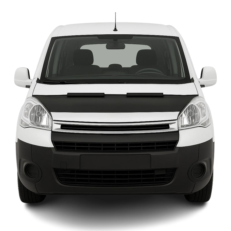 Haubenbra Steinschlagschutz für Citroen Berlingo 2008-2018 Schwarz Halb