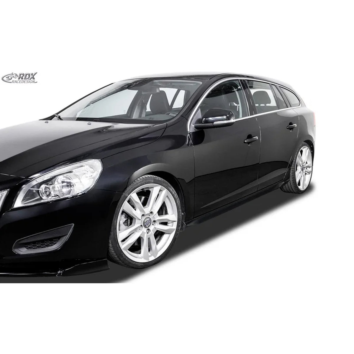 RDX Seitenschweller 'Slim' für Volvo V60/S60 2010-2013 ABS Schwarz 2er-Set TÜV