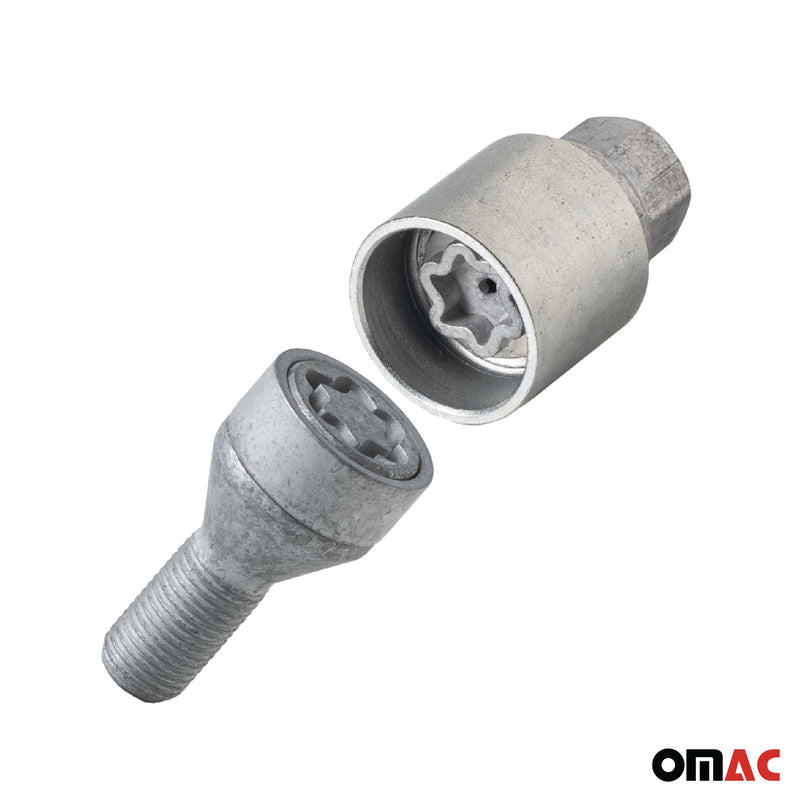 Radschloss Radschrauben Satz für Nissan Townstar ab 2022 Silber 4x M12X1.5