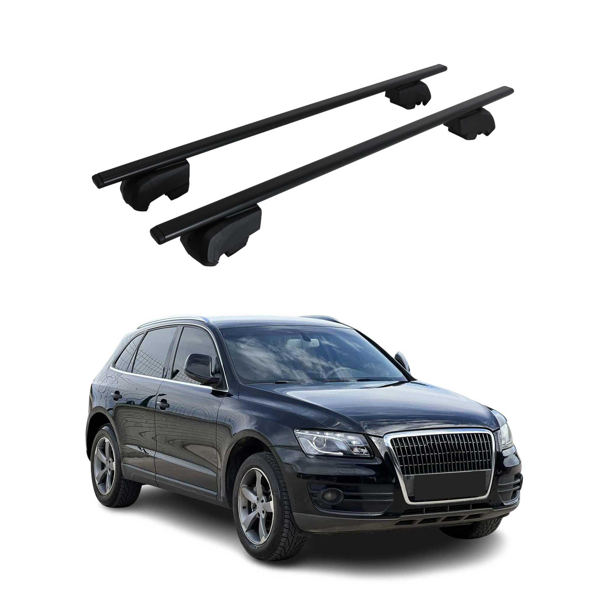 Dachträger Gepäckträger für Audi Q5 2008-2017 Querträger ABE Metall Schwarz 2x