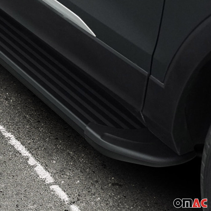 Schweller Trittbretter Schweller für Ssangyong Actyon Sport 2007-18 Alu Schwarz