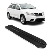 Trittbretter Seitenschweller für Fiat Freemont 2011-2016 Aluminium Schwarz Grau