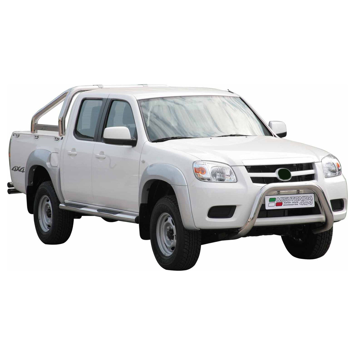 Frontbügel Frontschutzbügel für Mazda BT-50 2009-2012 ø76mm Stahl Silber Schutz