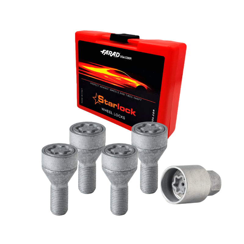 Radschloss Satz für Citroen Saxo/ Xsara/ Berlingo/ XM 2001-2002 Silber M12X1.25