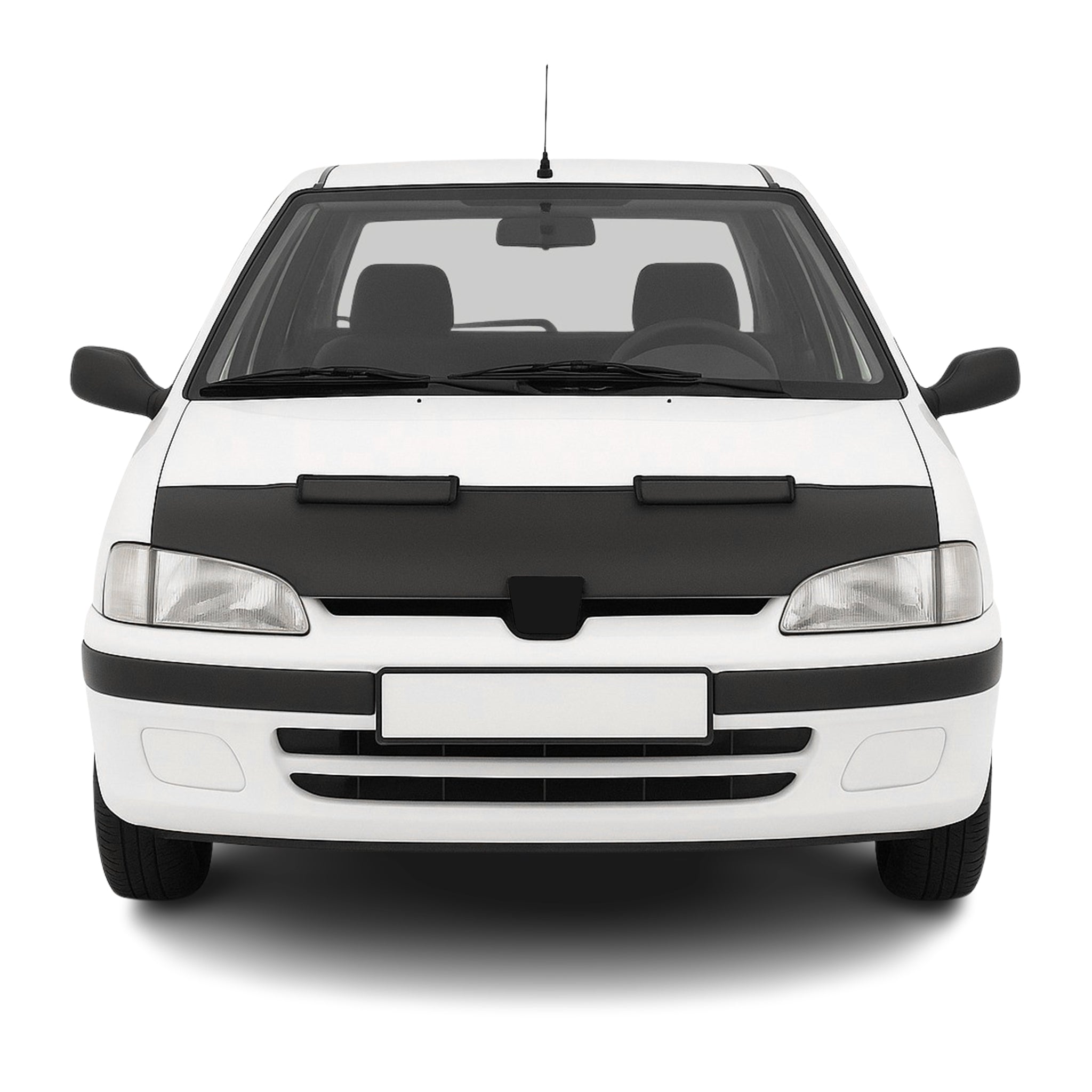 Haubenbra Steinschlagschutz Bonnet Bra für Peugeot 106 1992-2002 Schwarz Halb