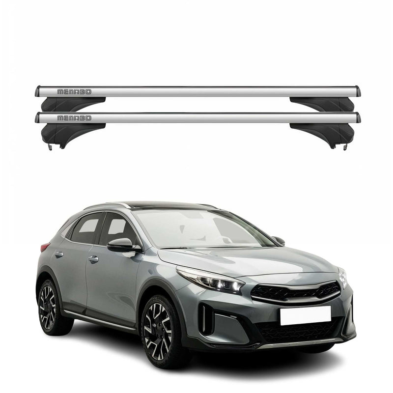Menabo Dachträger Grundtäger für KIA X-Cee'D 2019-2025 Aluminium Silber 2 tlg