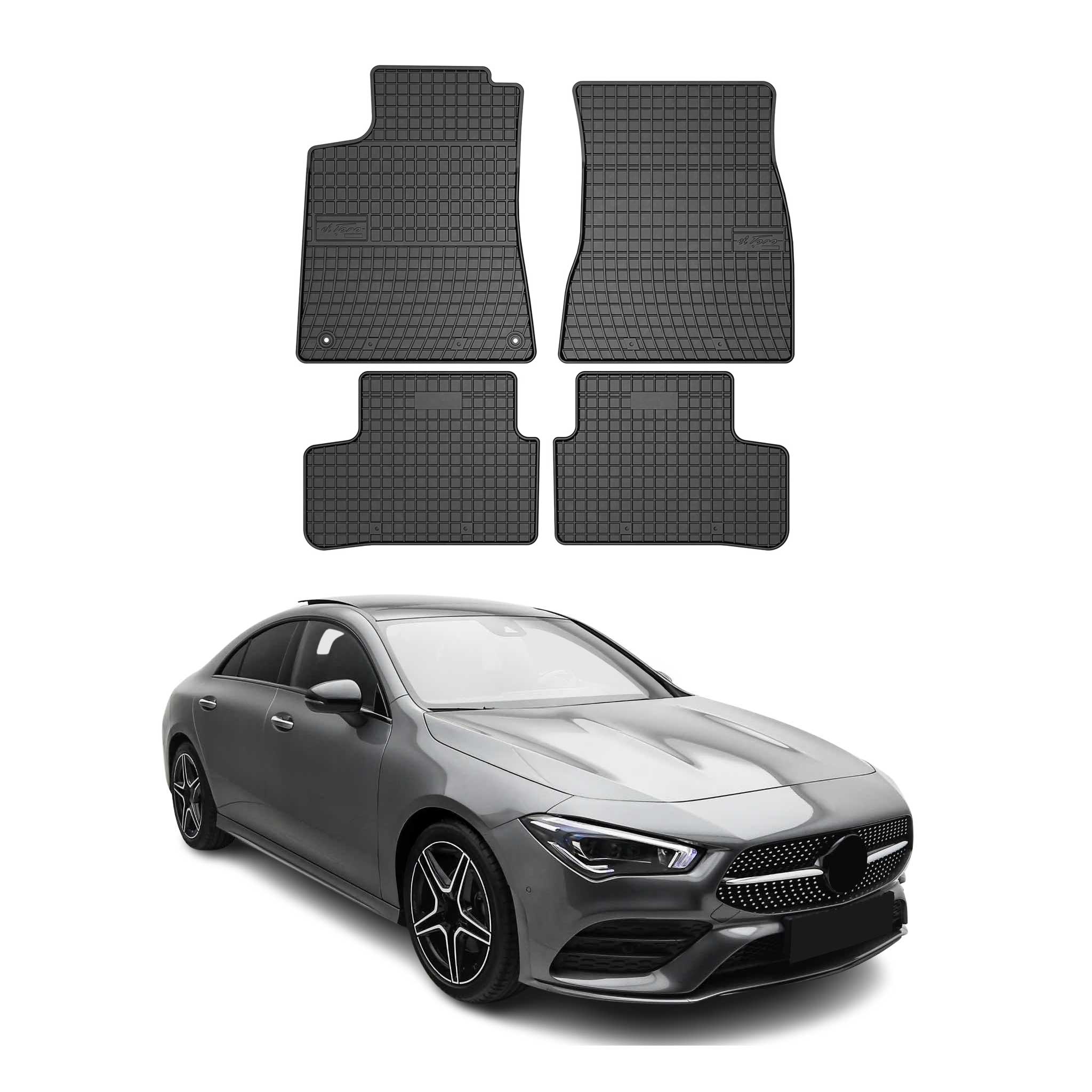 OMAC Gummi Fußmatten für Mercedes CLA Klasse C118 2019-2026 Automatte Schwarz 4x