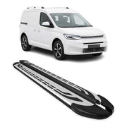 Trittbretter Seitenschweller für VW Caddy Maxi 2020-2026 L2 Schwarz Aluminium