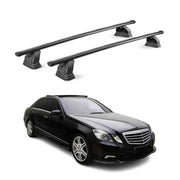 Stahl Dachträger für Mercedes E Klasse W212 2010-2016 TÜV 75 kg 2tlg Schwarz