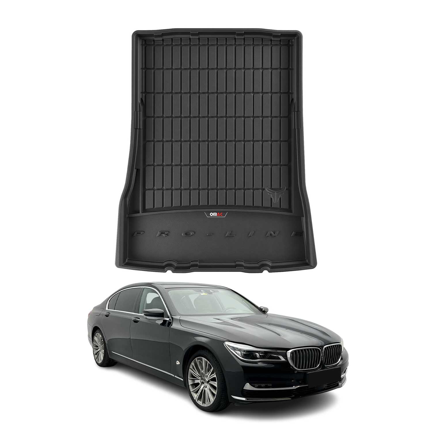 OMAC Gummi Kofferraumwanne für BMW 7er Lang G12 2015-2022 TPE Laderaumwanne