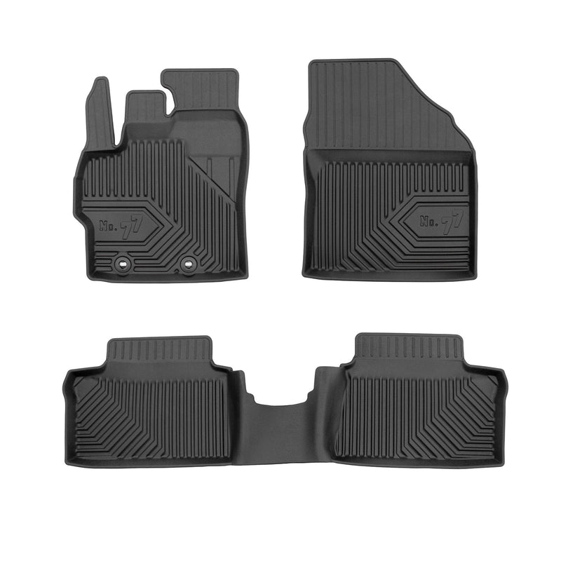 Fußmatten Gummimatten No.77 für Mazda 2 Hybrid 2022-2025 TPE Schwarz 3 teile