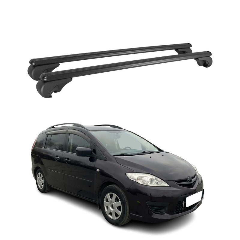Dachträger Grundtäger für Mazda 5 / Premacy 2005-2010 75kg Alu Schwarz 2 tlg