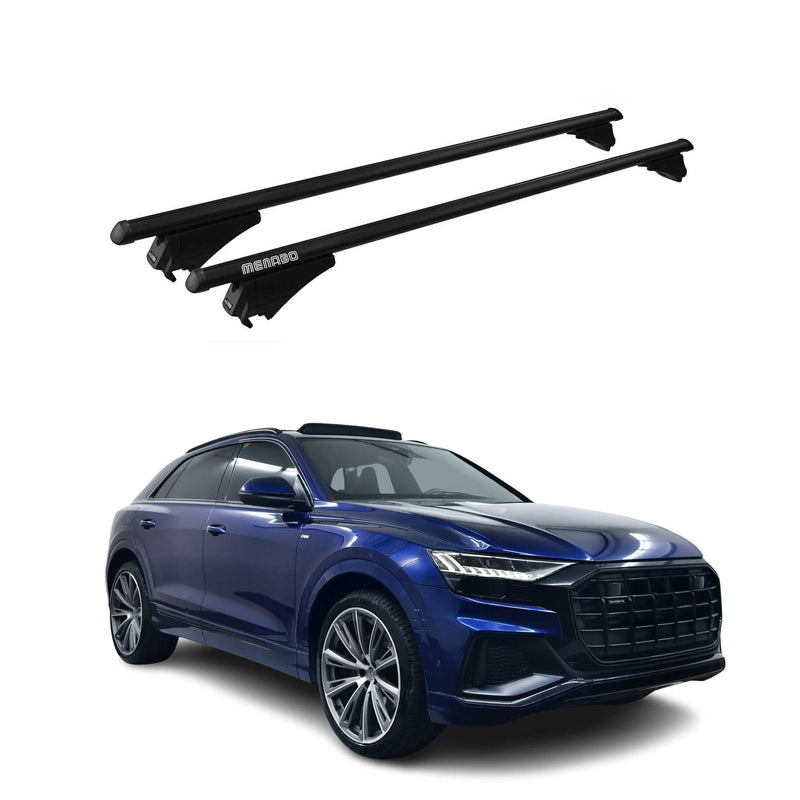 Menabo Dachträger Grundtäger für Audi Q8 2018-2025 75kg Aluminium Schwarz 2 tlg