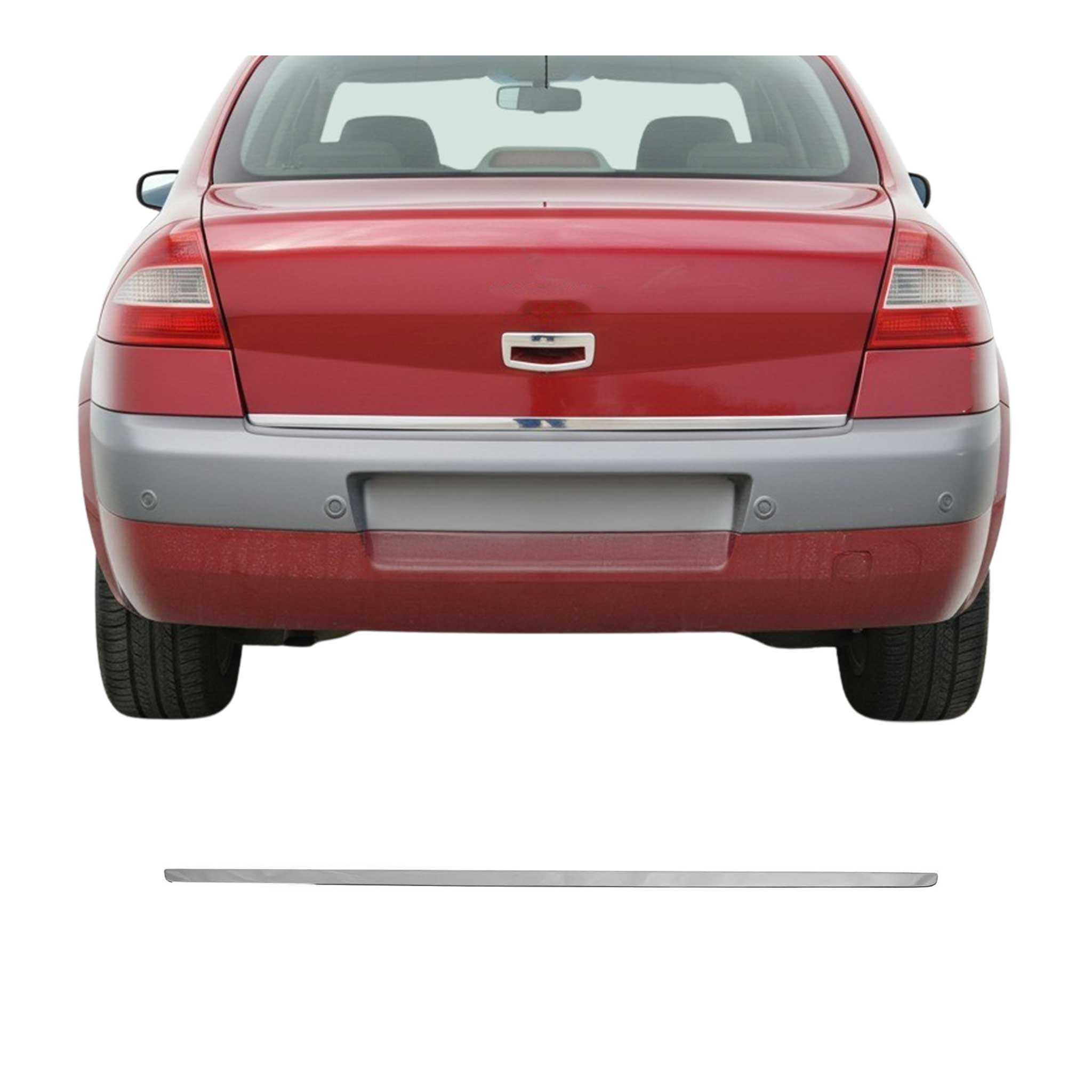 Kofferraumleiste Heckleiste für Renault Megane 2002-2009 Stufenheck Untere Chrom