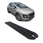 Seitenschweller Trittbretter Schweller für Peugeot 3008 2009-2016 Alu Schwarz