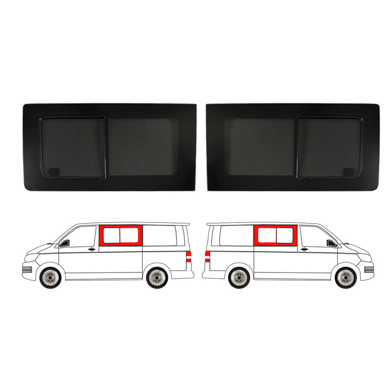 Seitenfenster Schiebefenster für VW T6 T6.1 2015-2024 Links Rechts L1 L2 SET