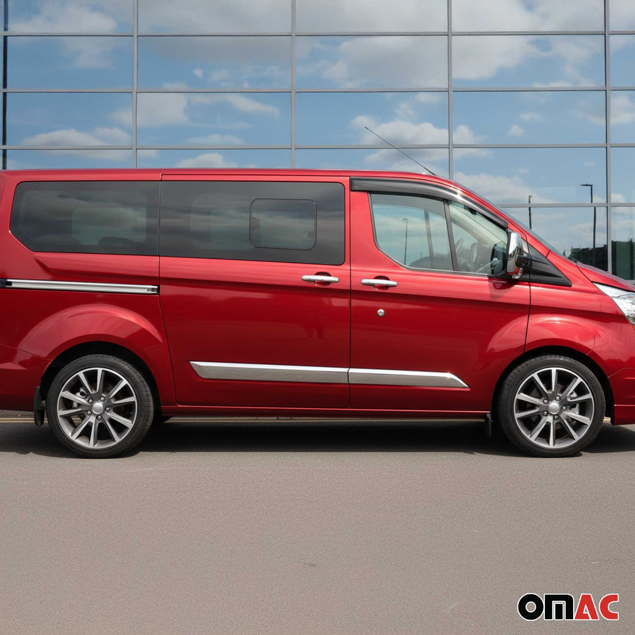 Seitentürleiste Türschutzleiste für Ford Transit Custom 2013-2024 Edelstahl 5x