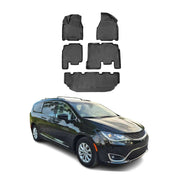 OMAC Gummimatten Fußmatten für Chrysler Pacifica 2017-2020 7 Sitz TPE Schwarz 5x