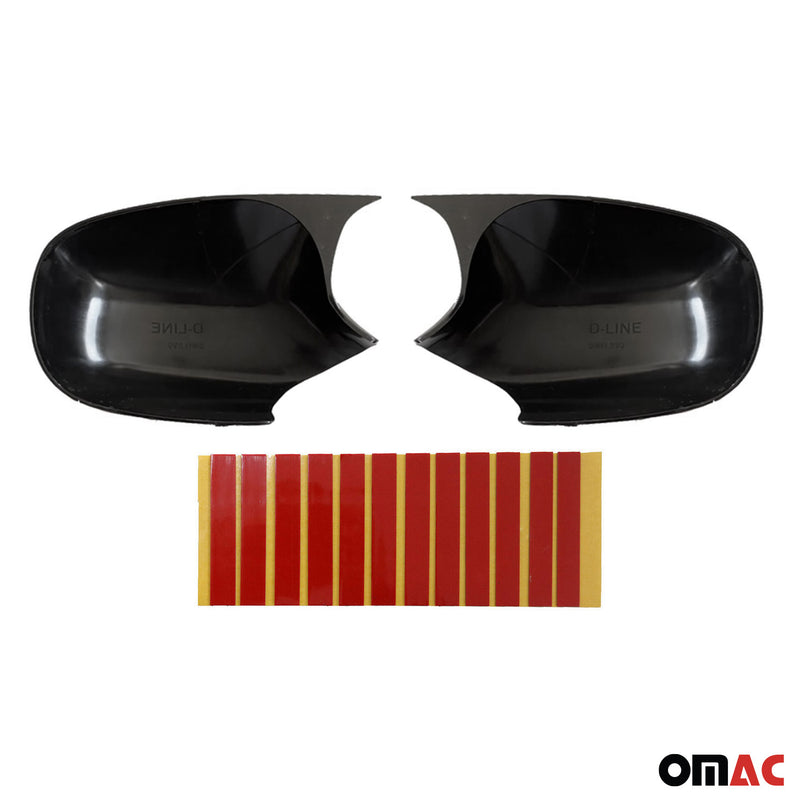 Spiegelkappen Spiegelabdeckung für BMW 3er E90 2008-2011 ABS Schwarz Glanz 2tlg