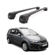 Dachträger Grundträger für Seat Alhambra II 2010-2020 Aluminium 75kg Schwarz 2x
