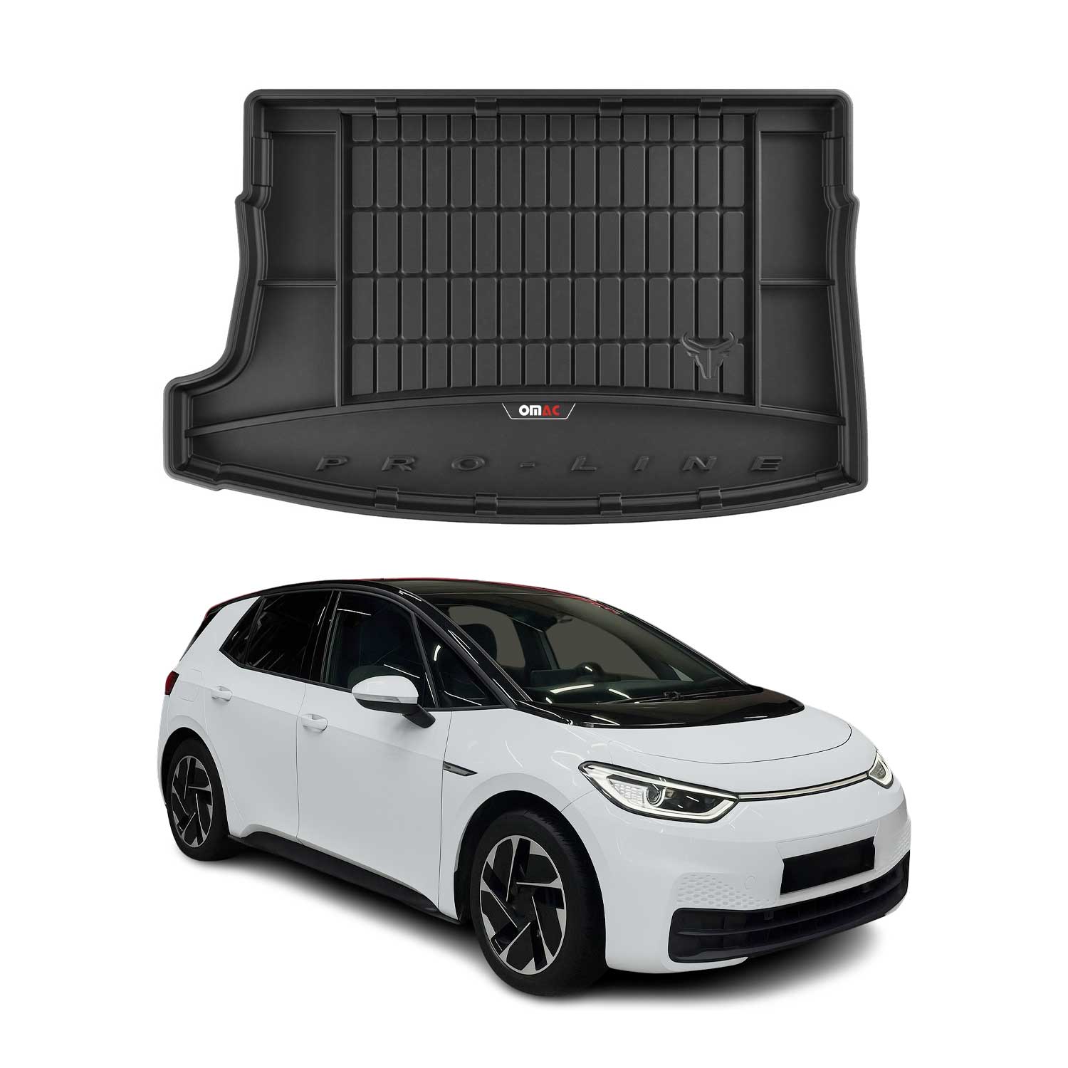 OMAC Gummi Kofferraumwanne für VW ID.3 2020-2026 TPE Laderaumwanne Schwarz
