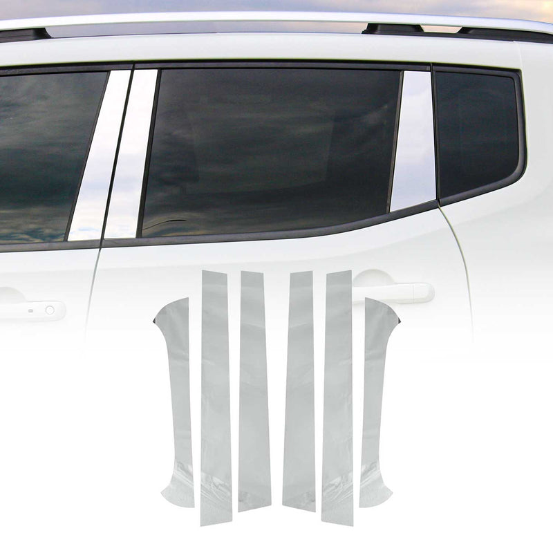 B-Säule C-Säule Türsäulen Verkleidung für Fiat Panda 2012-2021 Chrom Silber 6tlg