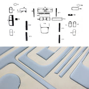Innenraum Dekor Cockpit für VW Bora 1998-2005 Aluminium Optik 25tlg
