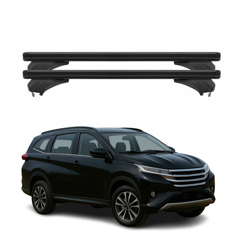 Menabo Dachträger für Daihatsu Terios III F800 2017-2025 Aluminium Schwarz 2 tlg