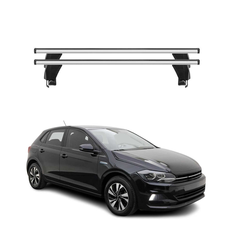 Menabo Dachträger Grundtäger für VW Polo 2017-2021 50kg Aluminium Silber 2tlg