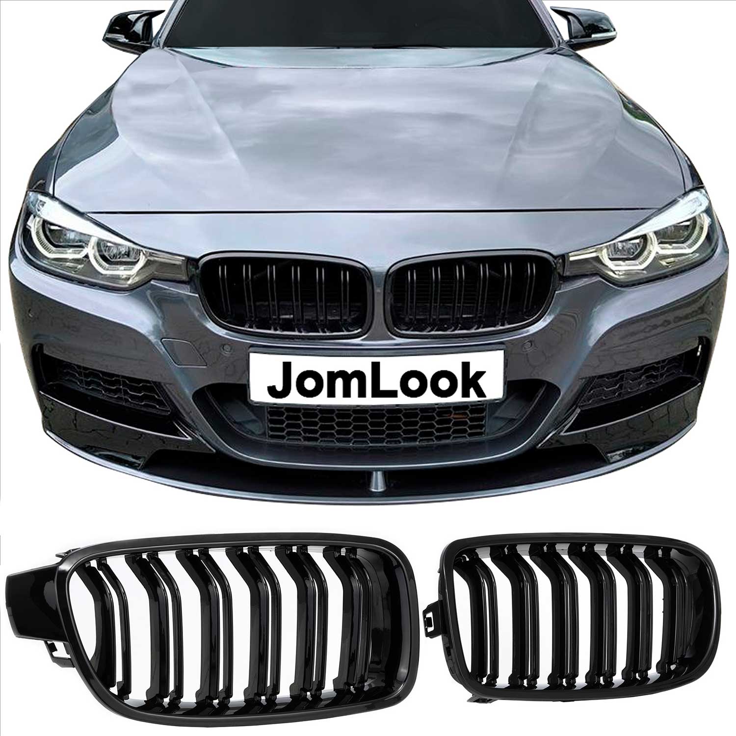 JOM Kühlergrill Kühlergitter für BMW F30 F31 2011-2019 schwarz 1tlg