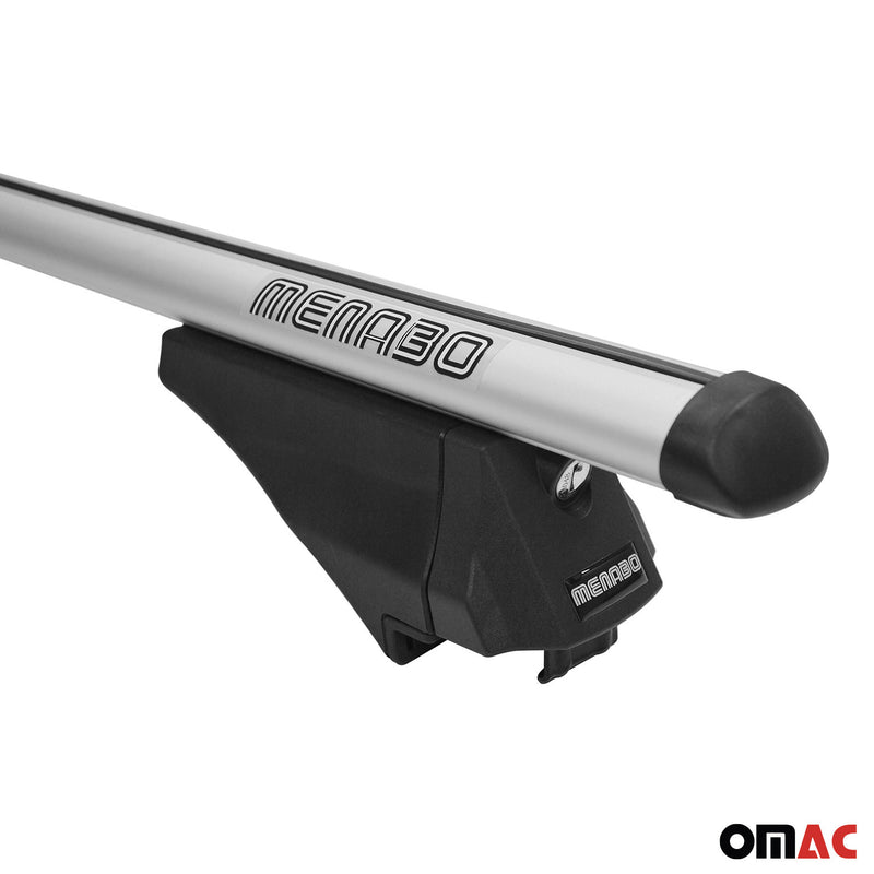 Menabo Dachträger Grundtäger für Peugeot 5008 mk2 2017-2024 75kg Alu Silber 2x