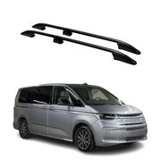 Dachreling für VW Transporter T7 2023-2026 L1 kurzer Aluminium Schwarz 2 tlg