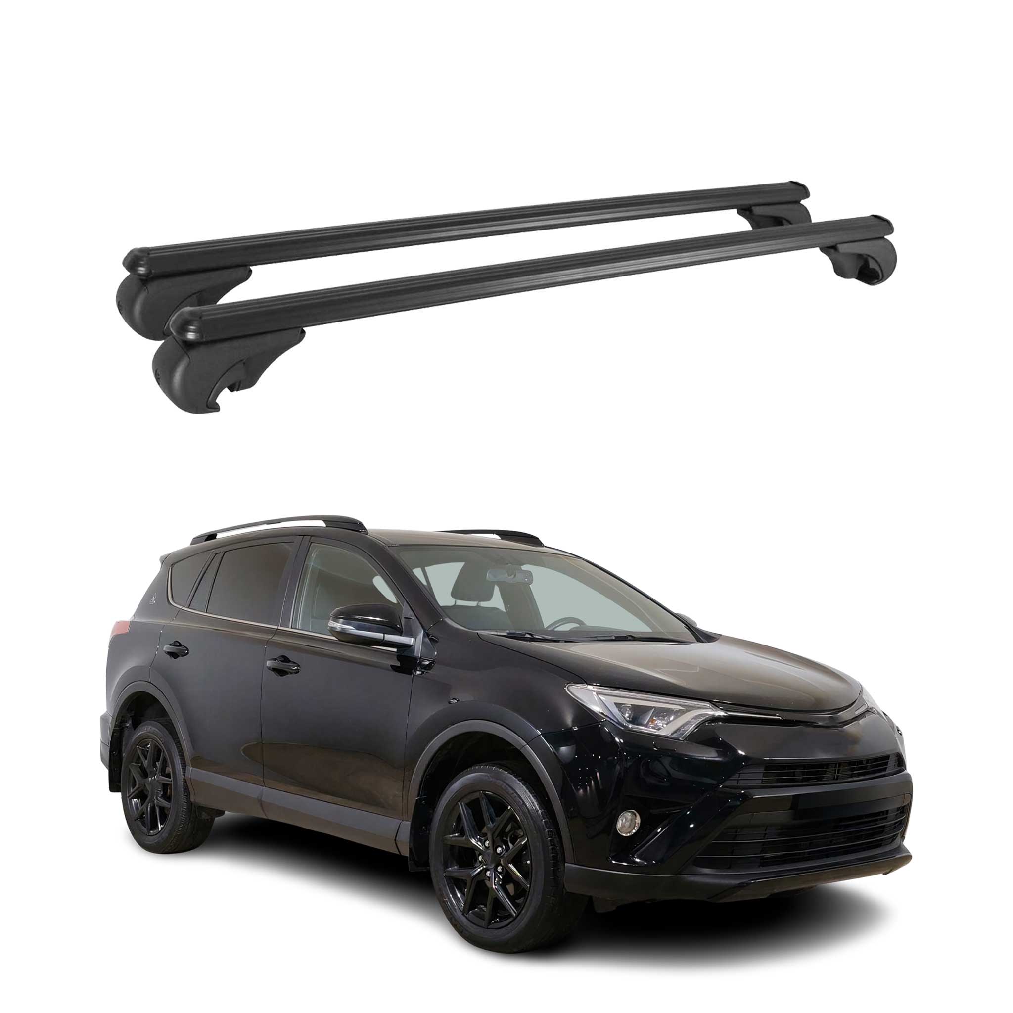 Dachträger Grundtäger für Toyota RAV4 XA50 2019-2025 75kg Alu Schwarz 2 tlg