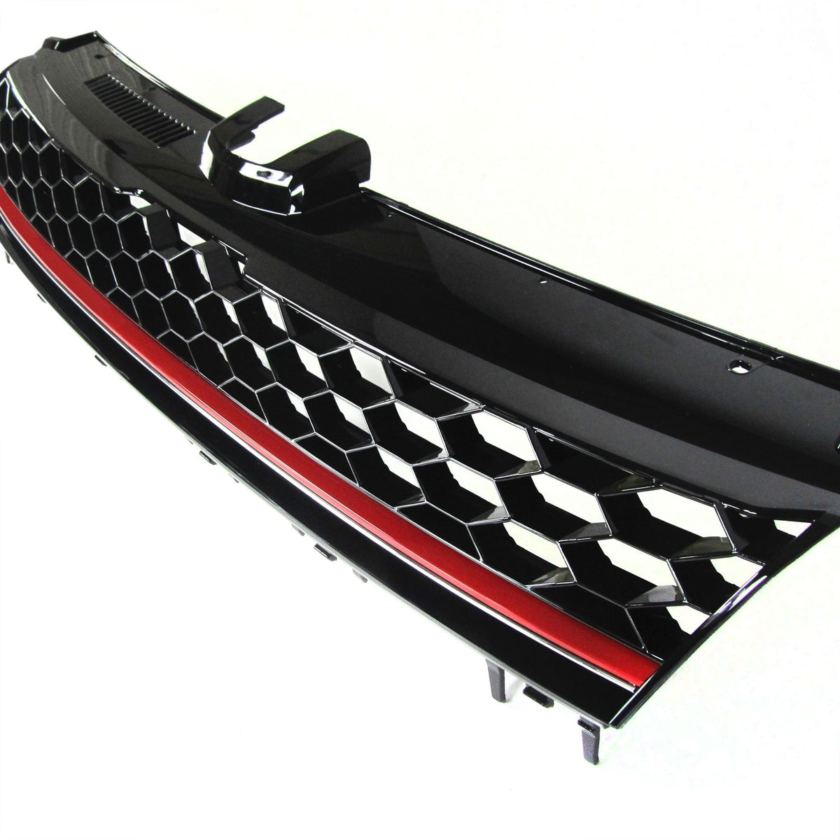 JOM Kühlergrill für VW Golf 7 2012–2017 Wabengitter (Rot/Schwarz) ohne Emblem