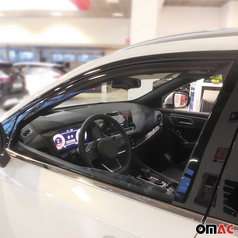 Windabweiser Regenabweiser für Nissan Qashqai J12 2021-2025 Dunkel Acryl 4tlg