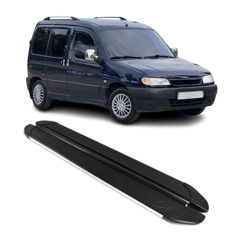 Trittbretter Seitenschweller für Citroen Berlingo L1 1996-2008 Alu Schwarz Grau