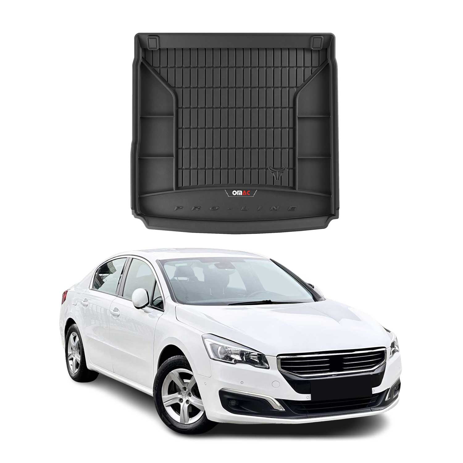 OMAC Gummi Kofferraumwanne für Peugeot 508 Kombi 2011-2018 3D TPE Laderaumwanne