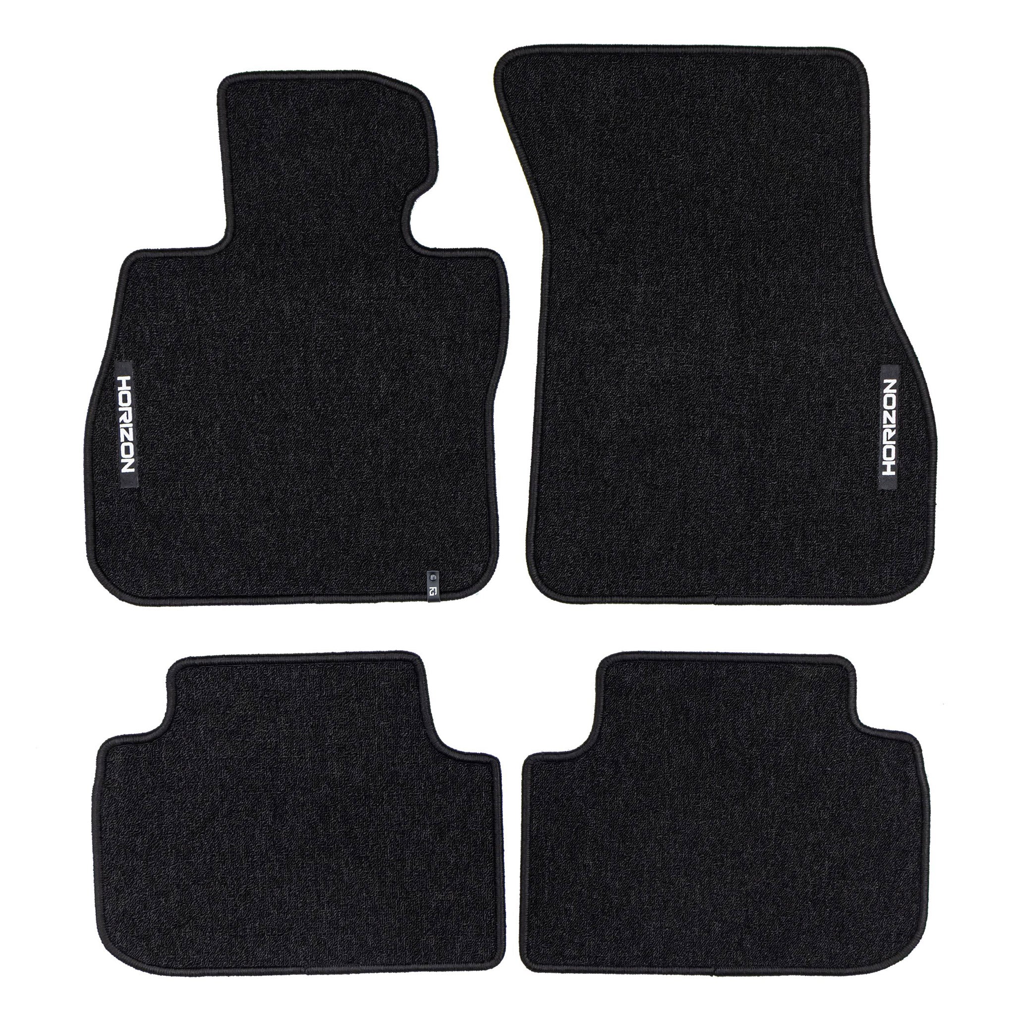 Velours Fußmatten für BMW 1er F40 2019-2024 Autoteppich Automatten Schwarz 4 tlg