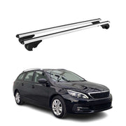 Dachträger Grundträger für Peugeot 308 II Kombi 2013-21 TÜV Aluminium Silber 2x