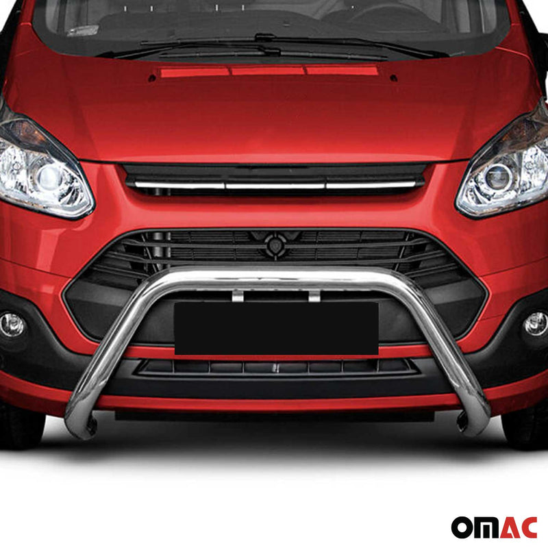 Stahl Frontbügel Frontschutzbügel für Ford Transit Custom 2012-2018 ABE Silber