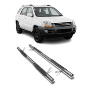 Edelstahl Trittbretter Schwellerrohre für Kia Sportage 2004-2010 Silber