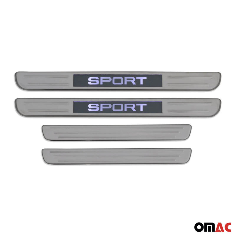 Einstiegsleisten Türschweller Chrom Led Edelstahl Lackschutz Sport 4 tlg