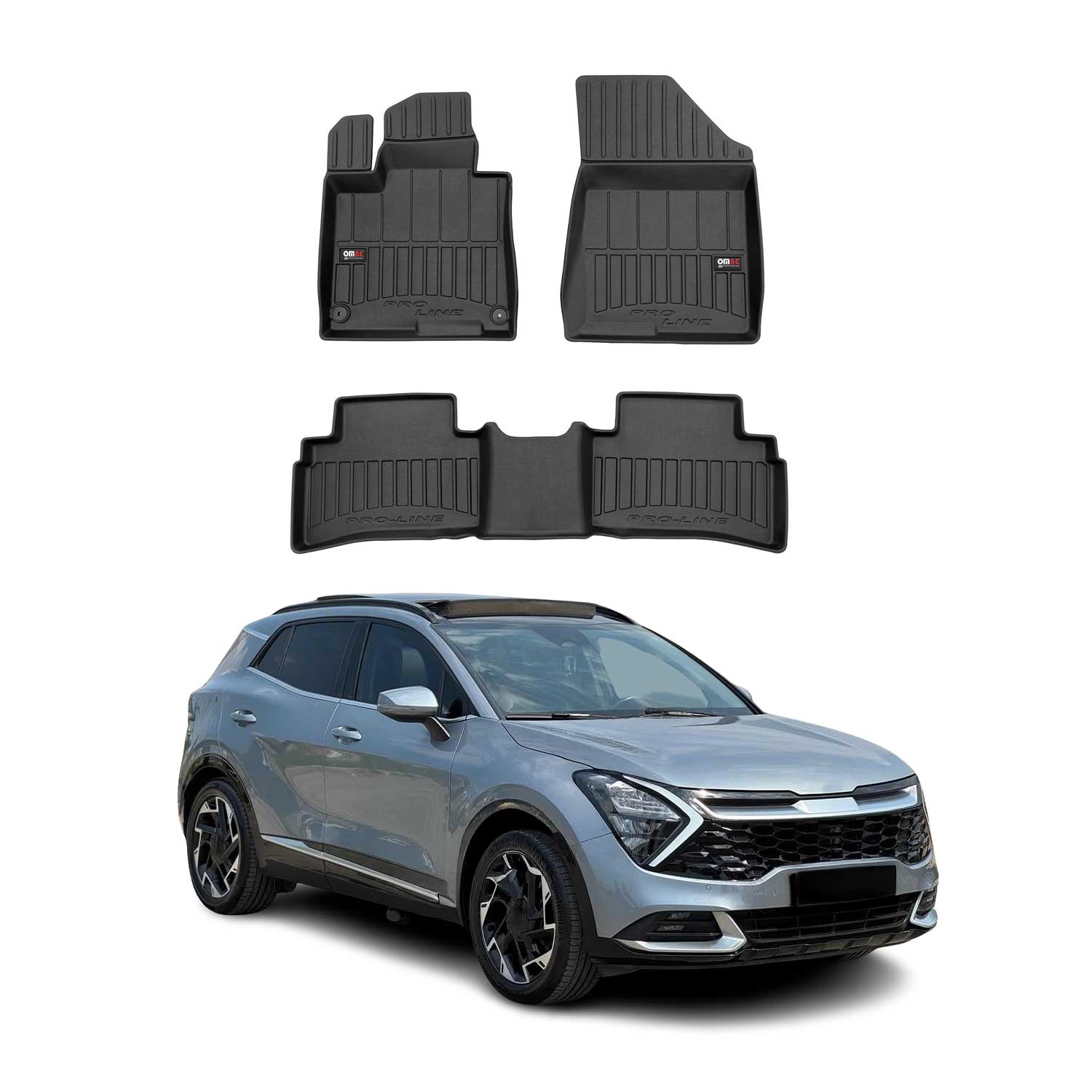 OMAC Gummi Fußmatten für Kia Sportage 2023-2026 Premium TPE Automatten 4tlg