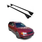Dachträger Grundtäger für VW Passat Variant 1996-2014 75kg Metall Schwarz 2 tlg