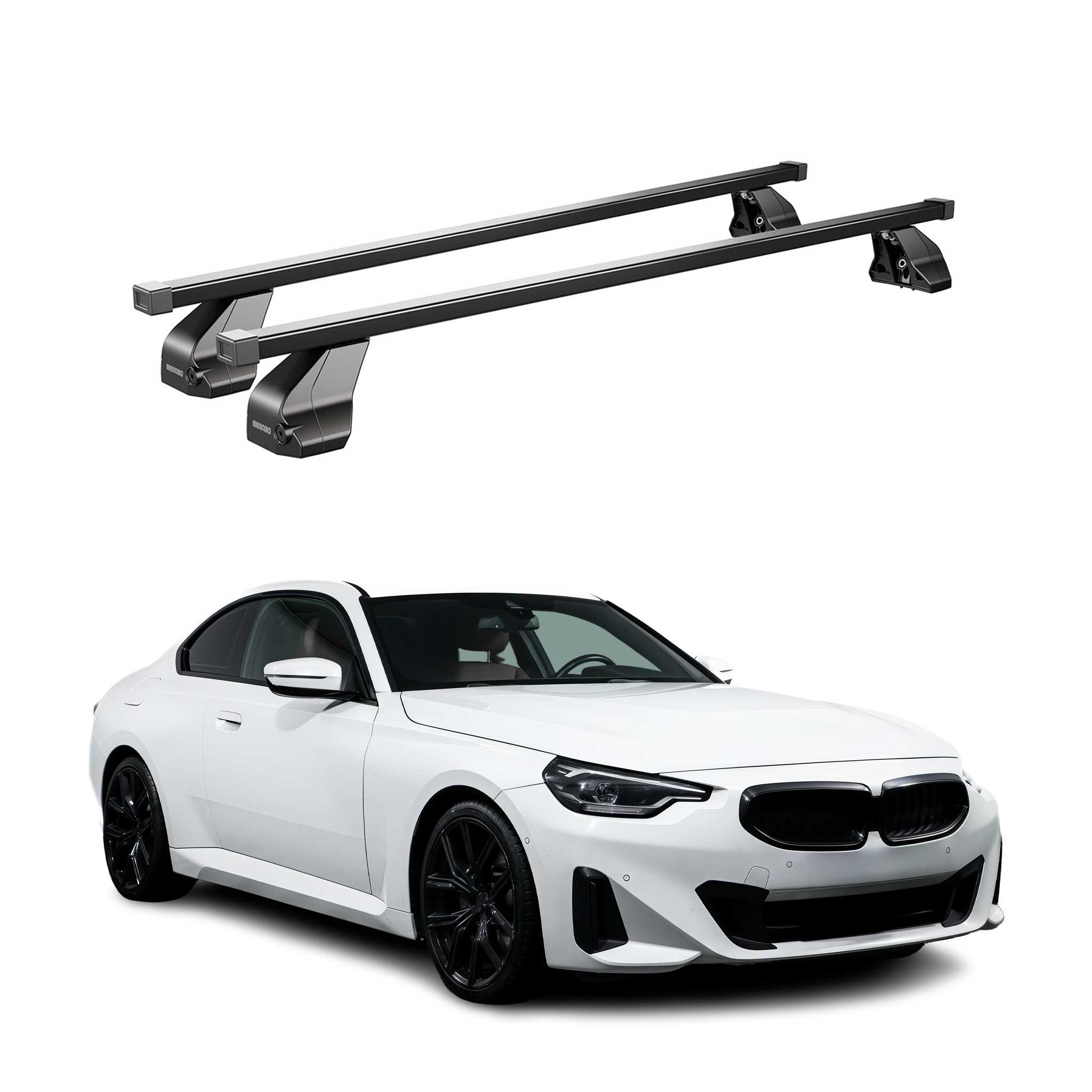 Menabo Dachträger Grundtäger für BMW 4er G22 Coupé 2020-26 75kg Schwarz Stahl 2x
